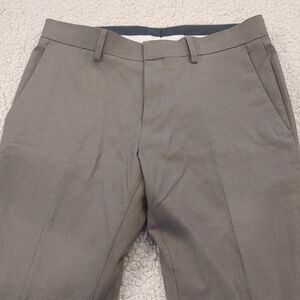 Reaction Kenneth Cole Stretch Slim Fit Gray Dress Pants 30W 30L